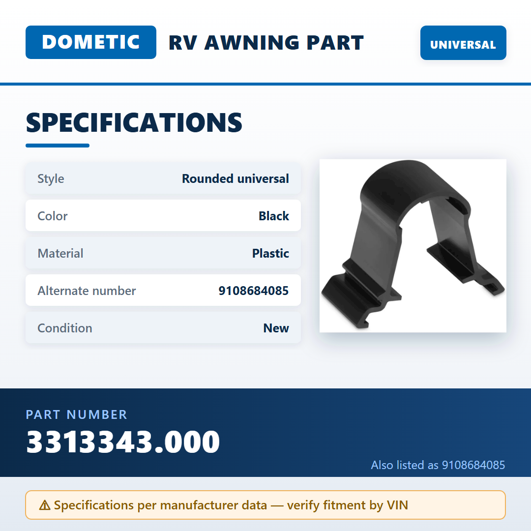 Dometic 3313343.000 — specifications infographic