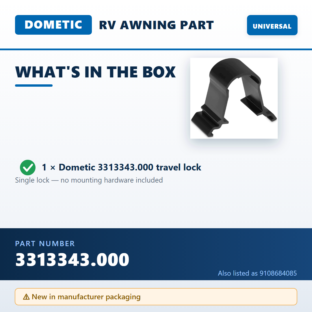 Dometic 3313343.000 — package contents infographic