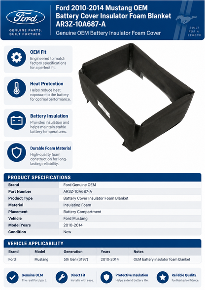 Ford AR3Z-10A687-A Genuine Battery Cover Insulator