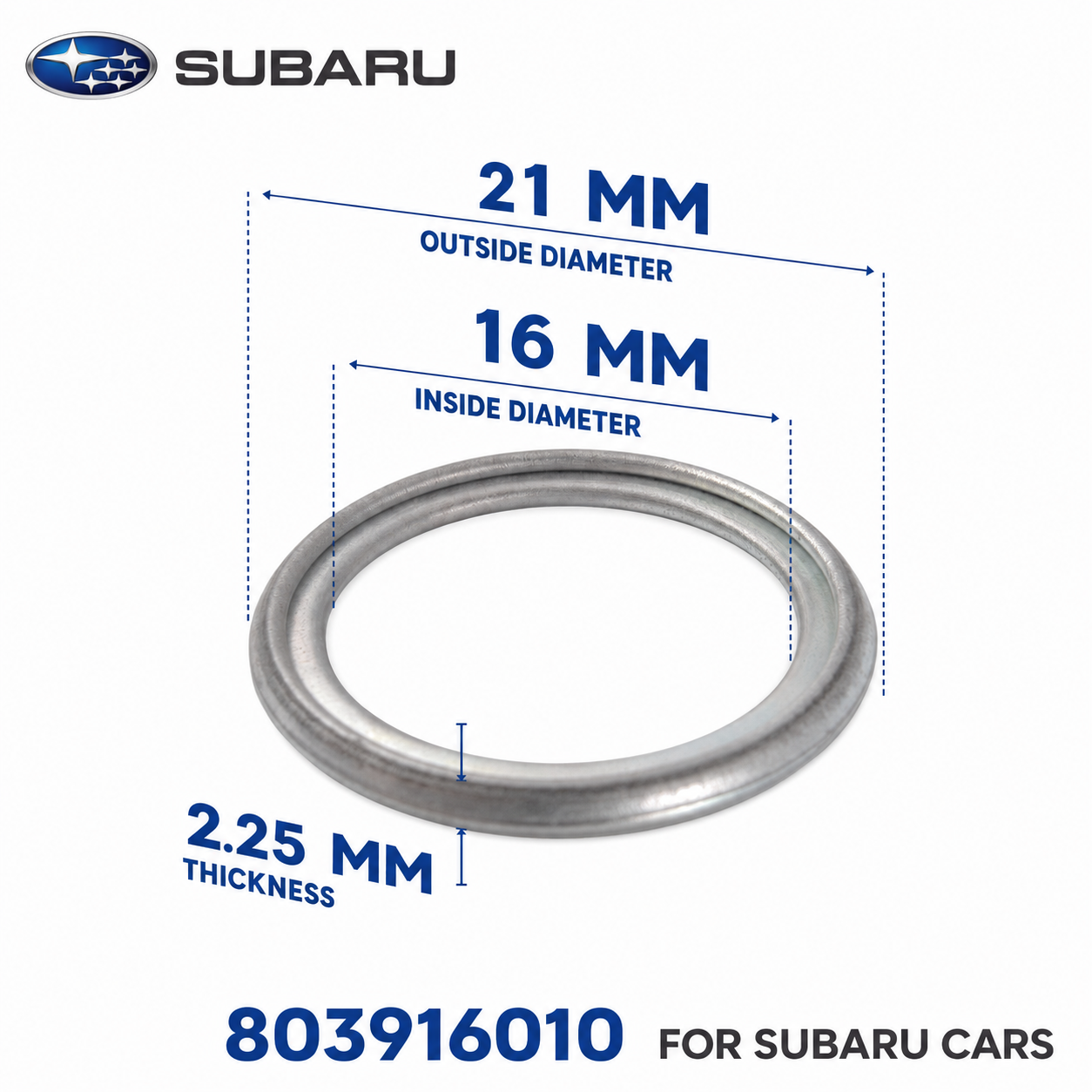 803916010 Subaru Oil Pan Crush Washers Set of 12 Impreza Outback Ascent Imrpeza Crosstrek Ascent BRZ Legacy Forester WRX Genuine OEM