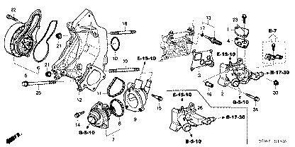 Honda 19301-RAA-A02  Genuine  Thermostat Assembly