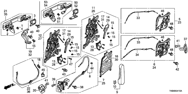 Genuine Honda 72640-TK8-A02 Slide Door Handle Assembly, Right, Exterior