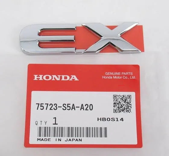 Genuine Honda Accessories 75723-S5A-A20 Trunk EX Emblem