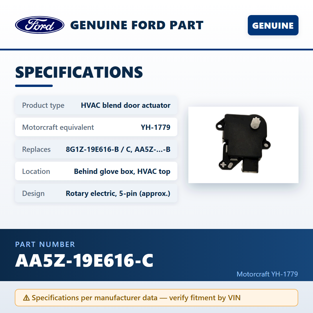 Ford AA5Z-19E616-C — specifications infographic