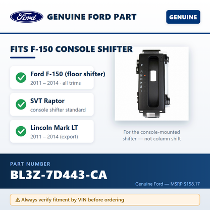 Ford BL3Z-7D443-CA — fitment guide infographic