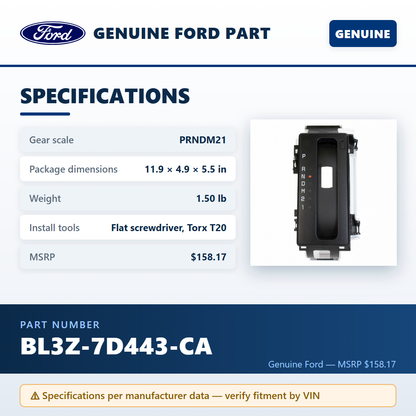 Ford BL3Z-7D443-CA — specifications infographic