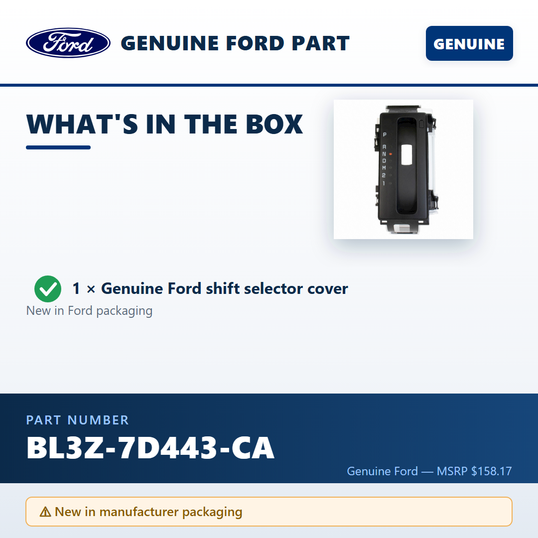 Ford BL3Z-7D443-CA — package contents infographic