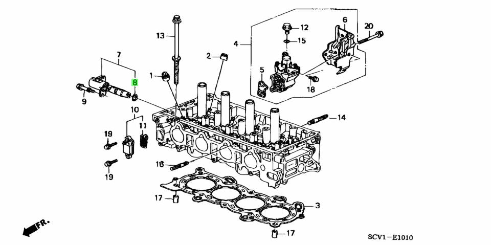 Honda 15832-RAA-A01 PCV Valve — Genuine OEM Part