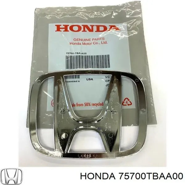 Honda Genuine Emblem For car | Genuine Honda 75700-TBA-A00 Front Grille Chrome Emblem for 16-21 Civic