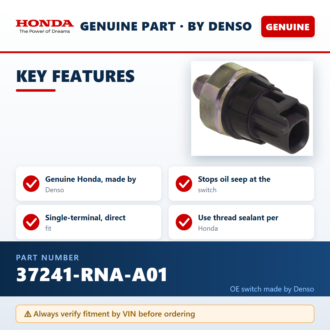 Honda 37241-RNA-A01 — key features infographic
