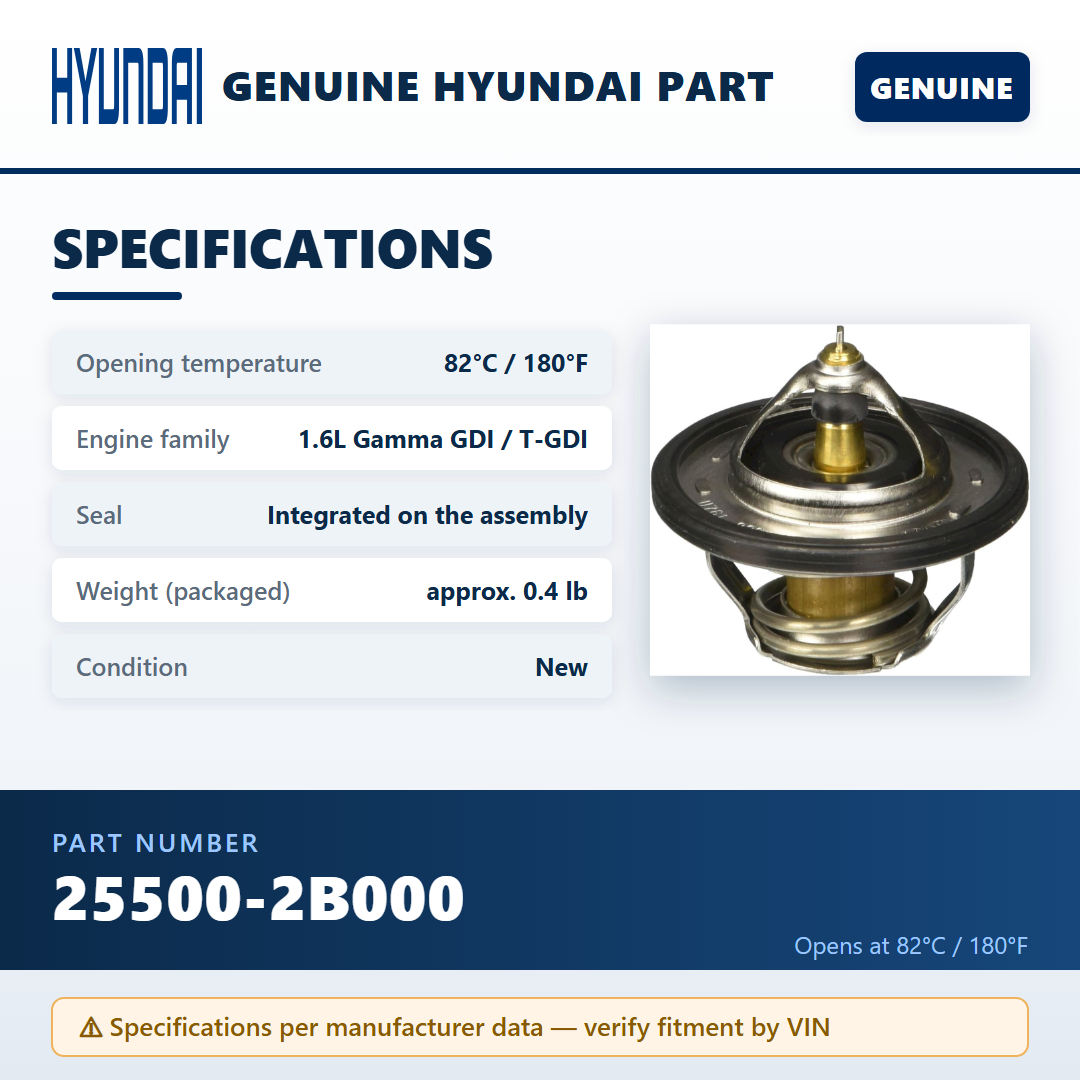 Hyundai 25500-2B000 — specifications infographic