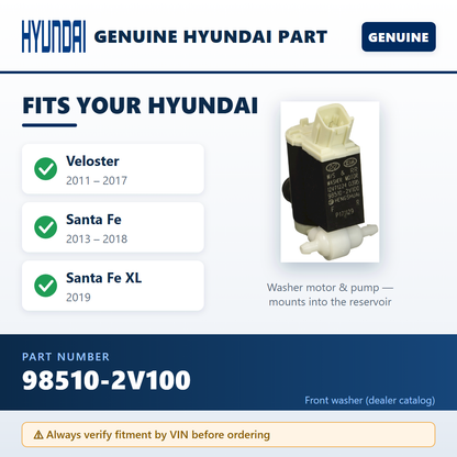 Hyundai 98510-2V100 — fitment guide infographic