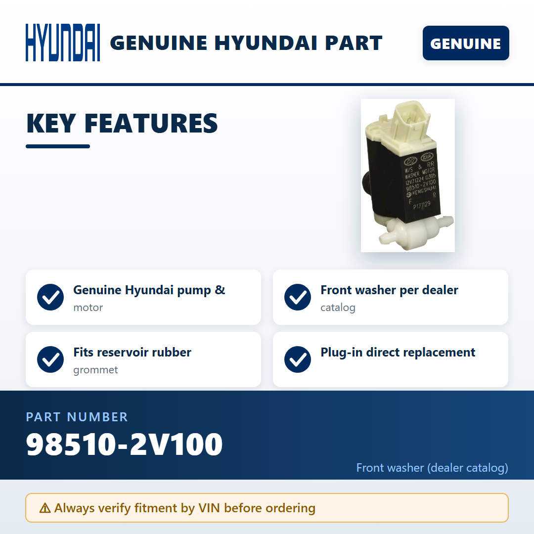 Hyundai 98510-2V100 — key features infographic