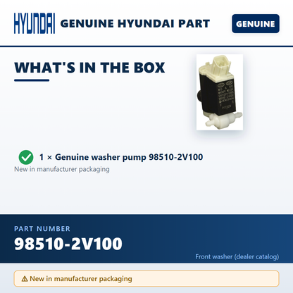 Hyundai 98510-2V100 — package contents infographic
