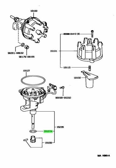 Toyota 90099-14127  Genuine  Distributor Housing O Ring