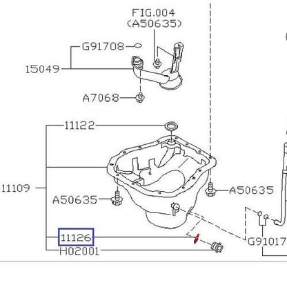 Subaru 11126AA000  Genuine  Oil Drain Plug Crush Gasket (Set of 10)