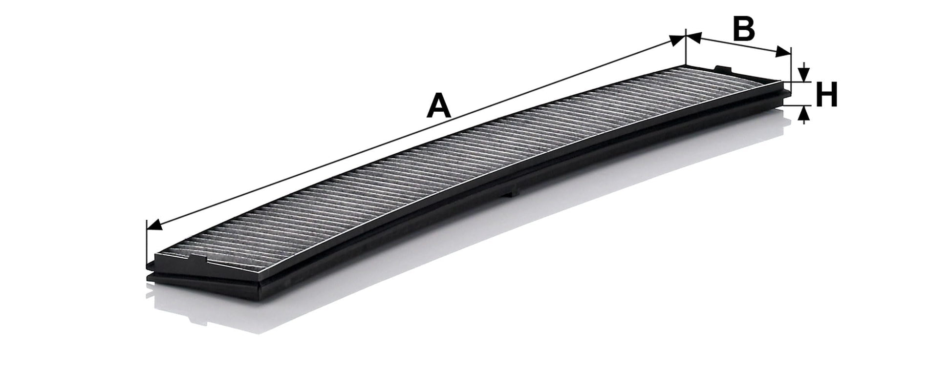 MANN CUK 6724 cabin air filter dimensions diagram 660 x 95 x 20 mm