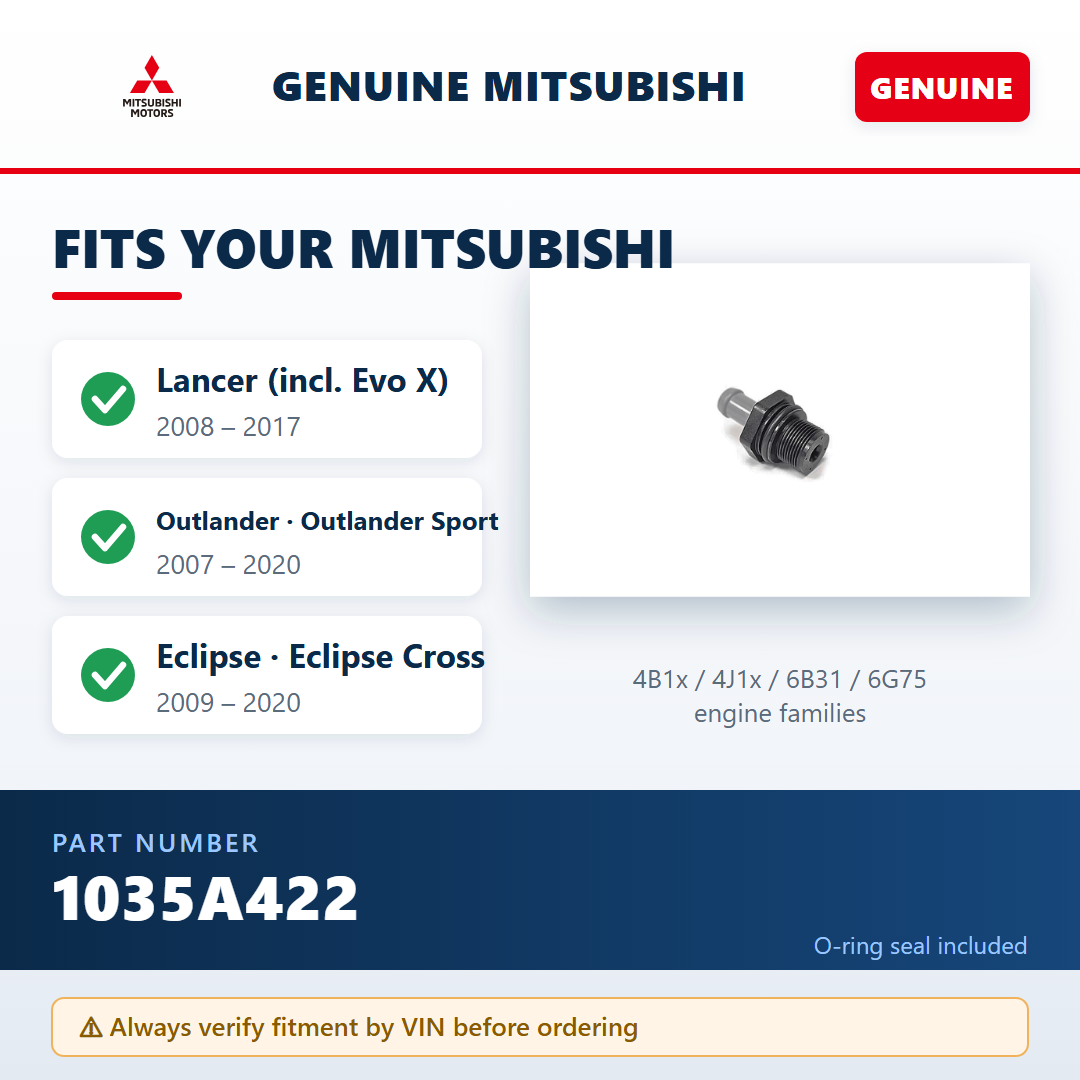 Mitsubishi 1035A422 — fitment guide infographic