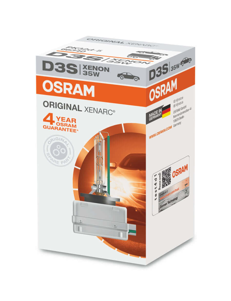 OSRAM ORIGINAL XENARC D3S retail box with 4-year guarantee