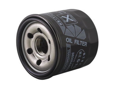 Genuine Subaru 38325AA032 ATF filter - side view with GENUINE part number marking