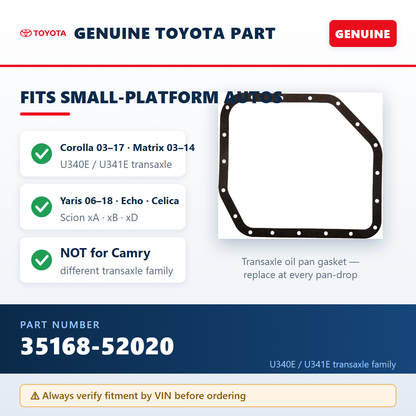 Toyota 35168-52020 — fitment guide infographic