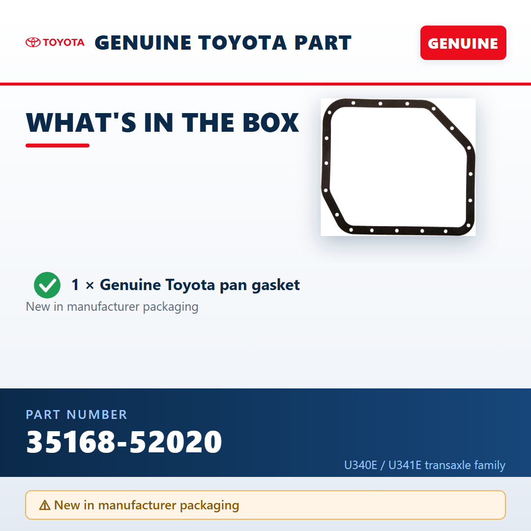 Toyota 35168-52020 — package contents infographic